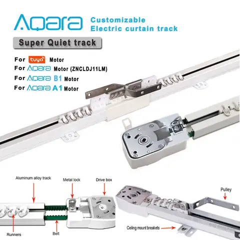 Smart Electric Curtain Track with Remote Aqara