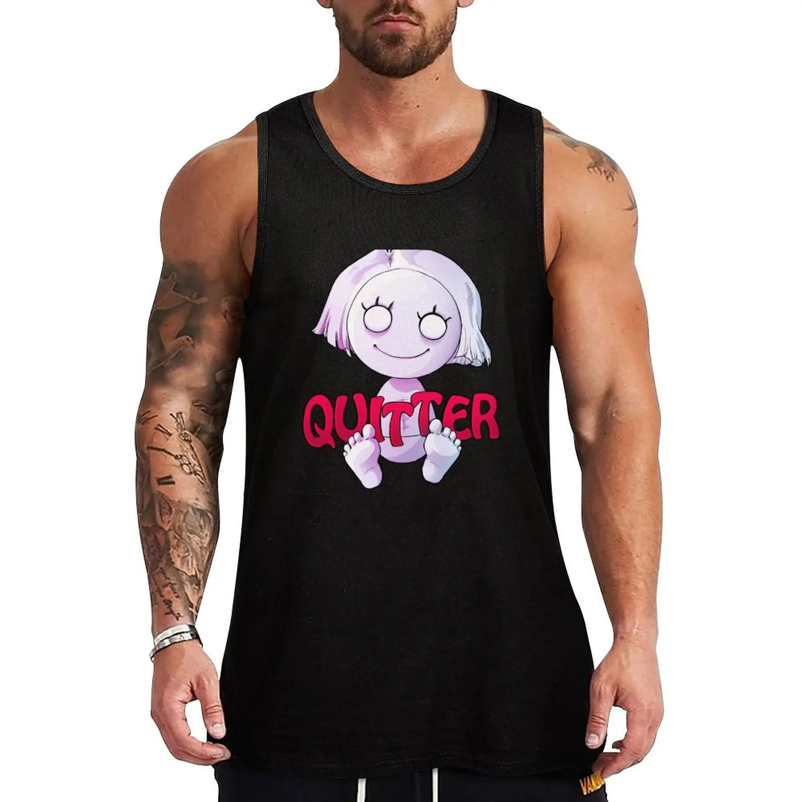 

Quitter Belle Tank Top male top t-shirt for men Sportswear for men gym shirts