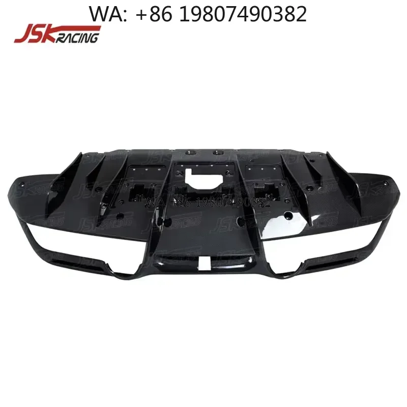 Wmwmnu for F8 Tributo 2019-2021 Carbon Fiber Rear Diffuser Lip Twill Wave Style OEM Replacement Auto Body Kit