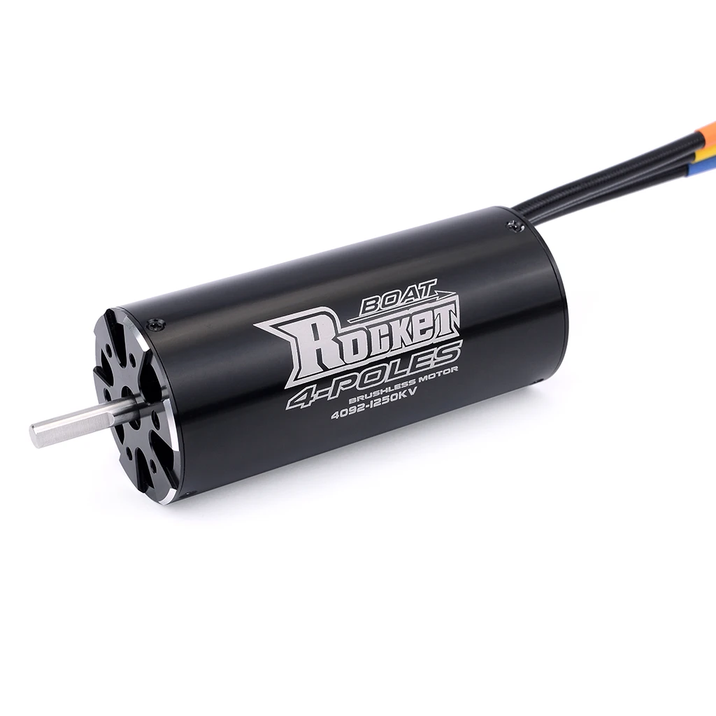 ROCKET-RC 4074 4082 4092 4 Poles Waterproof Brushless Motor 2250KV 1600KV 1520KV 5.0mm Shaft For 1000mm(or Above) RC Boat Car