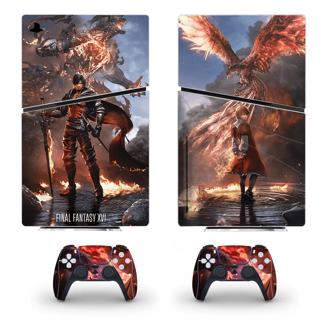 Final Fantasy 14 PS5 Slim Disc Skin Sticker Decal Cover for Console and 2 Controllers New PS5 Slim Disk Skin Vinyl