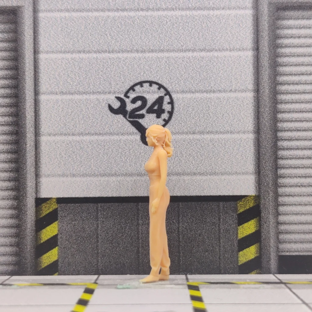 1/64 1/43 Schaal Model Hars Barefoot Fitness Yoga Meisje Ongekleurd Miniatuur Diorama Handgeschilderde S926