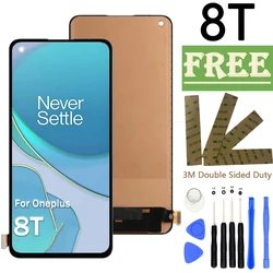 Jakość nowy ekran dla Oneplus 8T wyświetlacz LCD ekran dotykowy Digitizer zgromadzenie wymień 6.55 