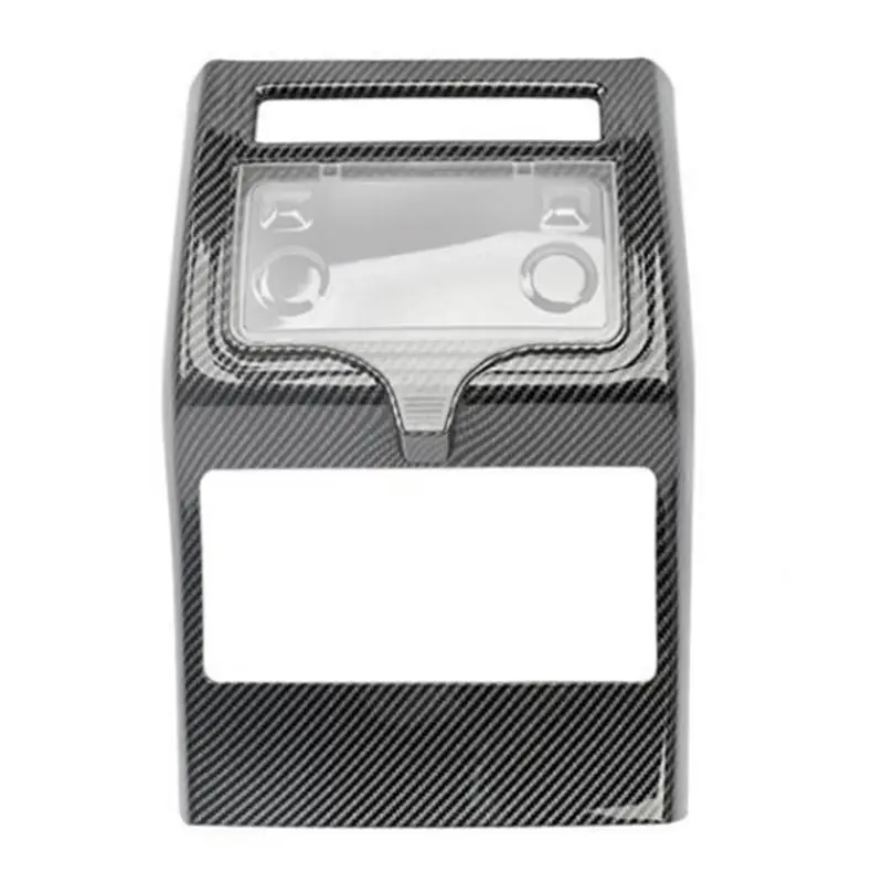 

ABHX-Car Rear Armrest Air Conditioner Vent Cover AC Anti Kick Hit Cover Carbon Fiber Trim For GWM HAVAL H9 2024-2025