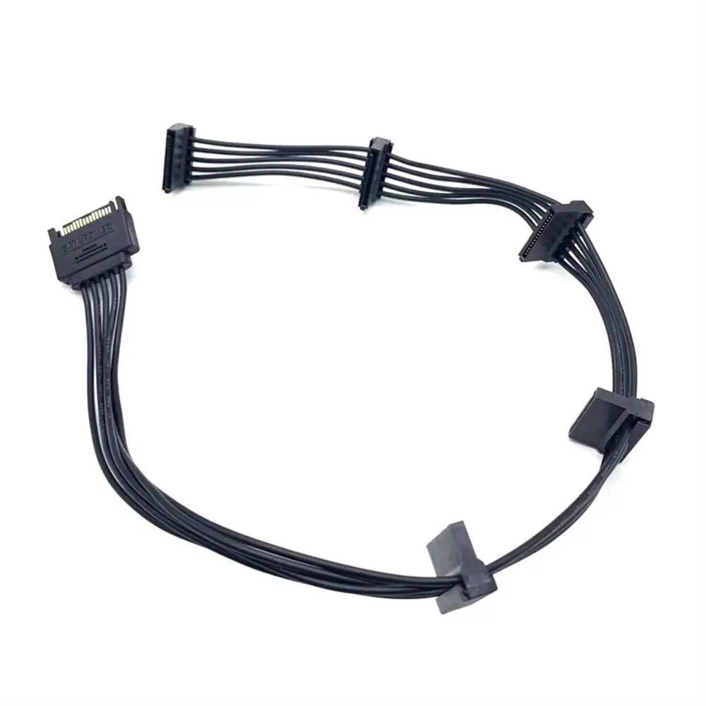 SATA/4PIN SATA Power Cable SATA 15Pin IDE Male Hard Drive Splitter Cable 18AWG Power Supply SATA Extension Cable
