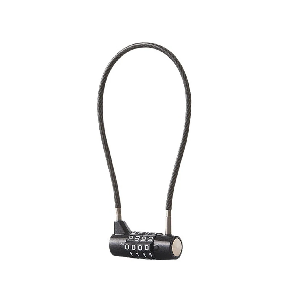 

Soft Steel Wire Password Lock Refrigerator Cabinet Door Lock Garden Padlock 380mm Password Lock Home Improvement Building