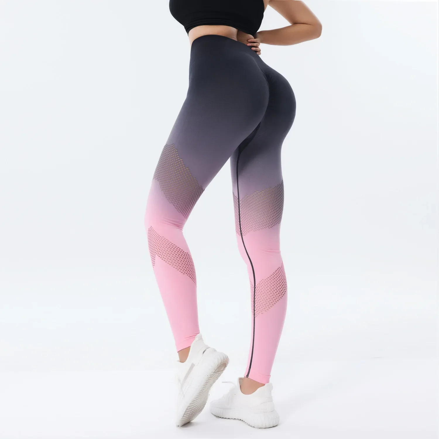 

Peach Hip Women's Sports Gym Workout Leggings Push Up Leggings Women Seamless Yoga Clothes Gradient Fitness Pants Slim Tights