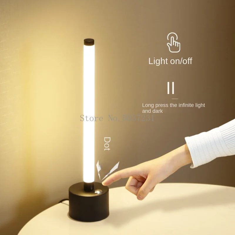 

Minimalist Line Table Lamp Modern Touch Charging Night Lamp Bedroom Sleep Table Bedside Lamp Atmosphere Baby Feeding Warm Light