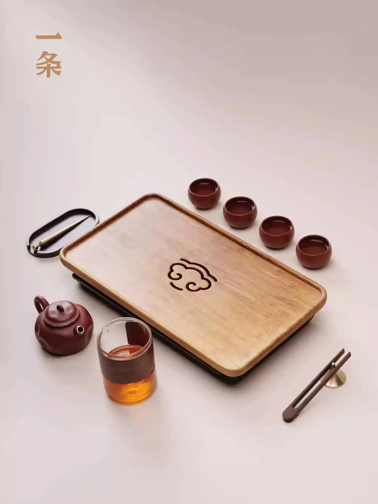 A [Yunyun] Made Of Solid Wood For Home Use, Small Tea Table, Heavy Wood, Japanese-Style Simple Kung Fu Dry Brewing Tray With