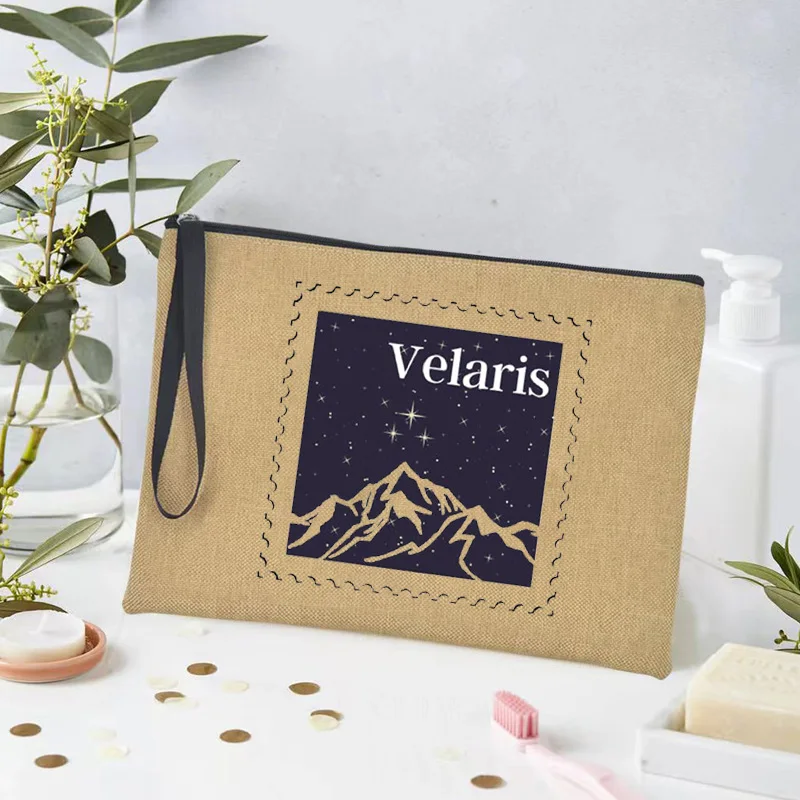 Velaris Artistic Style Print Makeup Bag House of Wind Book Club Pattern Cosmetic Bag Organizer Pencil Cases for Girls Wallet