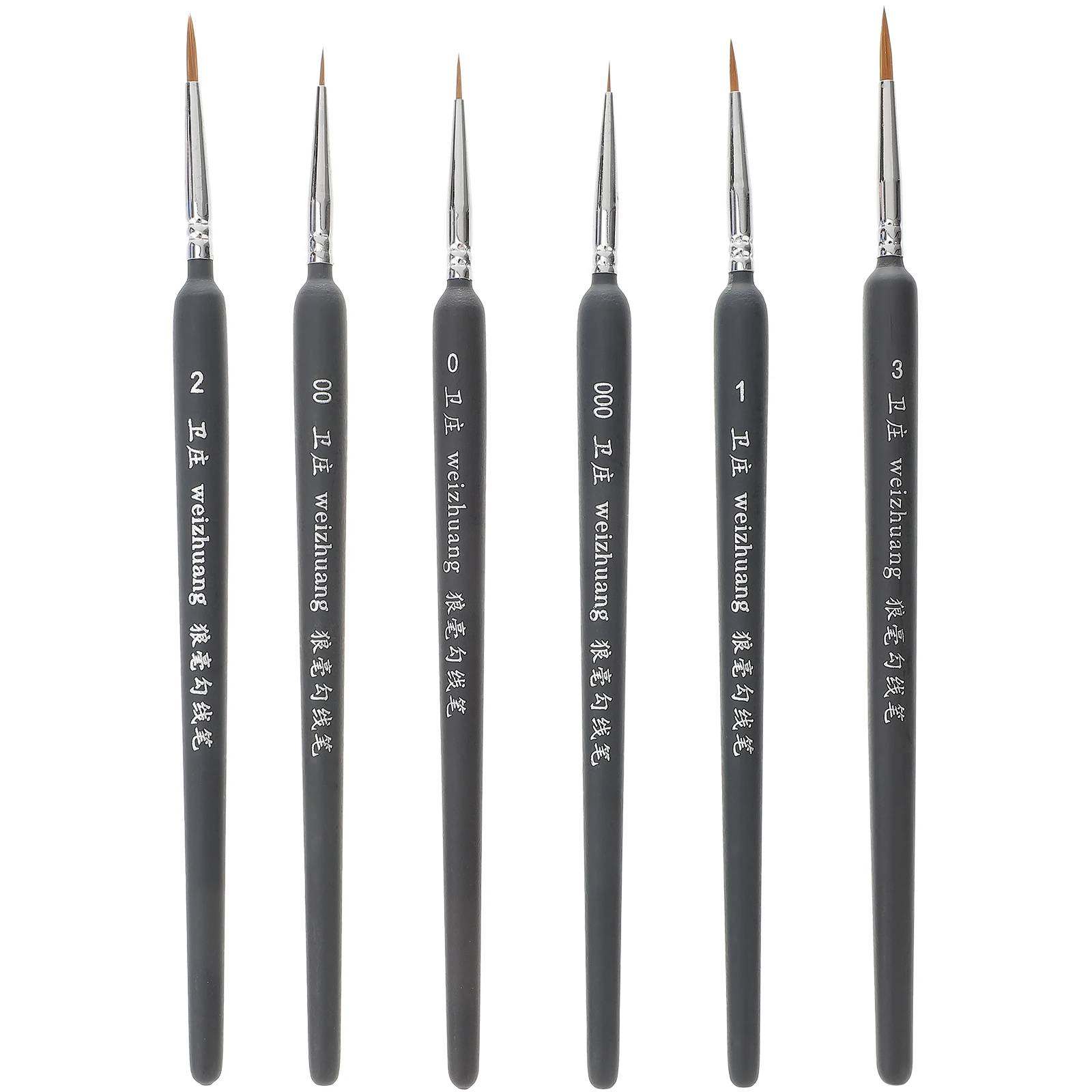 Accesorios de pintura portátiles duraderos, pluma de dibujo de líneas al óleo, pincel de pintura, dibujo de líneas, suministros de arte de Color agua para viaje, 6 uds.