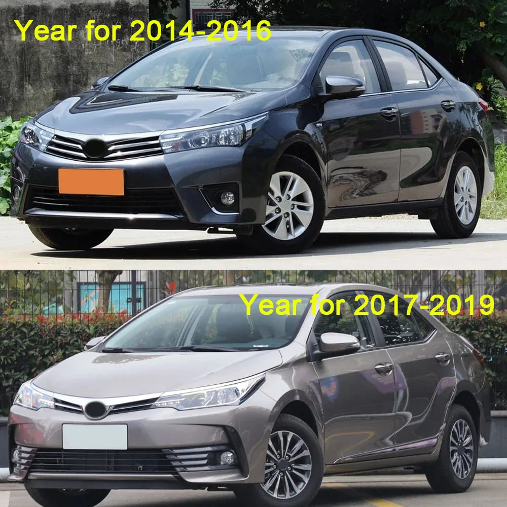 Top Car Styling Cover Stainless Steel Side Door Body Trim Stick Strip Lamp Molding 4pcs For Toyota Corolla Altis 2014 2015-2019