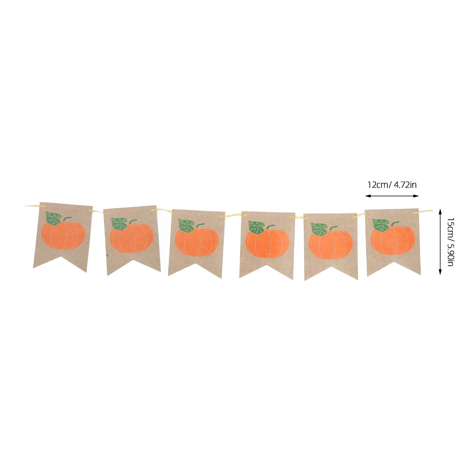 

Pumpkin Swallowtail Banner Thanksgiving Party Garland Linen Long Lasting Festive Decoration Premium Printed