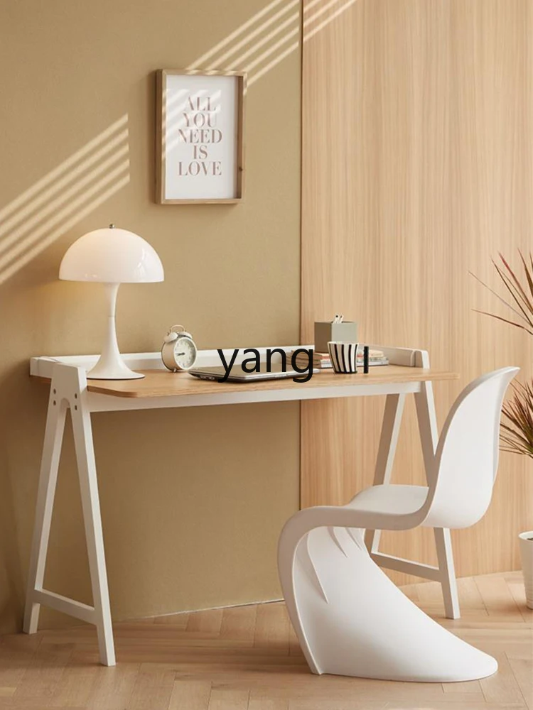 Yjq Computer Desk Home Desk Table Study Simple Modern Office Bedroom Solid Wood Writing Desk Rental House