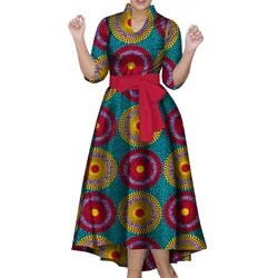 Fashion Ankara Maxi Long Dress Women Party Printed Mermaid Long Vintage Retro Large Size African Event Celebrate Gown New