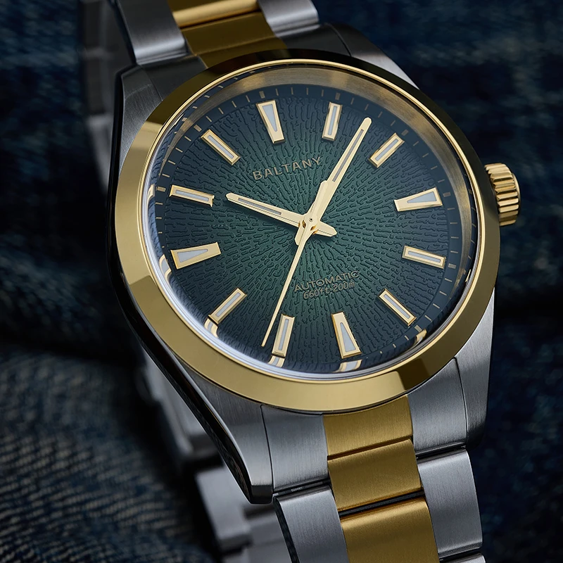 Baltany Orologio sportivo meccanico da uomo con quadrante affumicato da 39 mm S4105 Orologio da polso automatico di lusso con cristallo di zaffiro 200M impermeabile