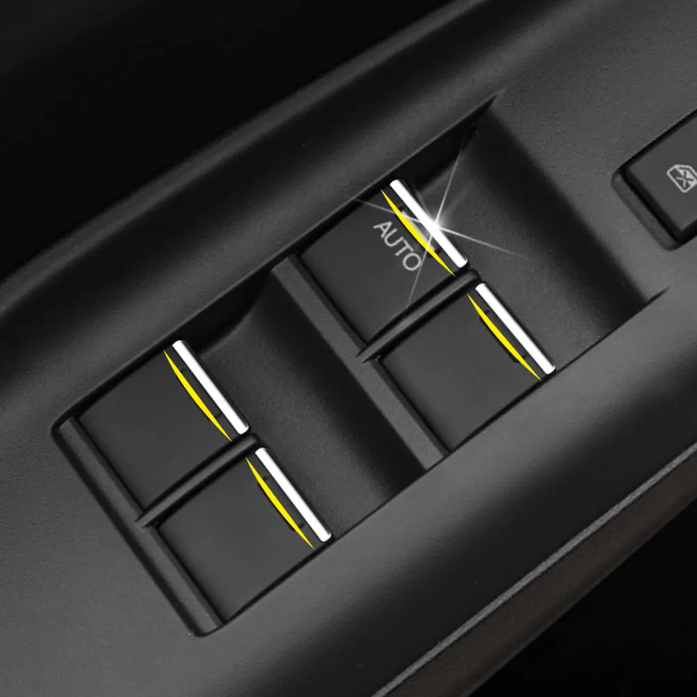 7 stks/set abs chromen autoruit lift knopen pailletten trimsticker voor honda crv CR-V pasvorm city accord jade hrv HR-V accessoires