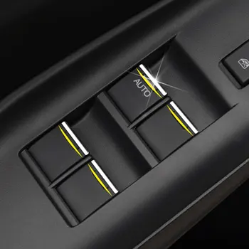 7 stks/set abs chromen autoruit lift knopen pailletten trimsticker voor honda crv CR-V pasvorm city accord jade hrv HR-V accessoires