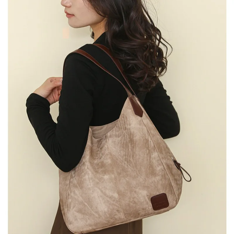 Tas Tote Kerja Besar untuk Wanita Dompet dan Tas Tangan Kulit Desainer Tas Ember Besar Tas Bahu Dompet Selempang Travel Wanita