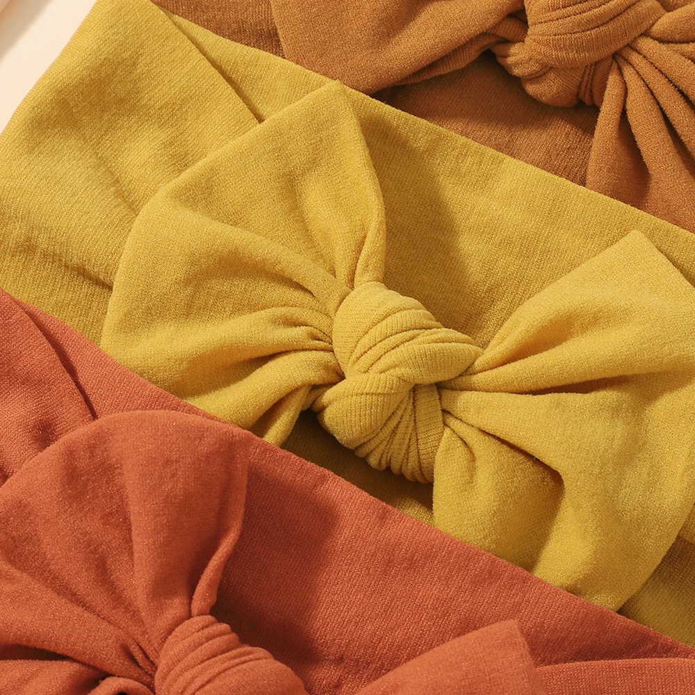 10/30 Uds. Diadema de nailon con lazo de punto suave de 6,1 pulgadas para niñas pequeñas, diademas elásticas para la cabeza, diademas para el pelo