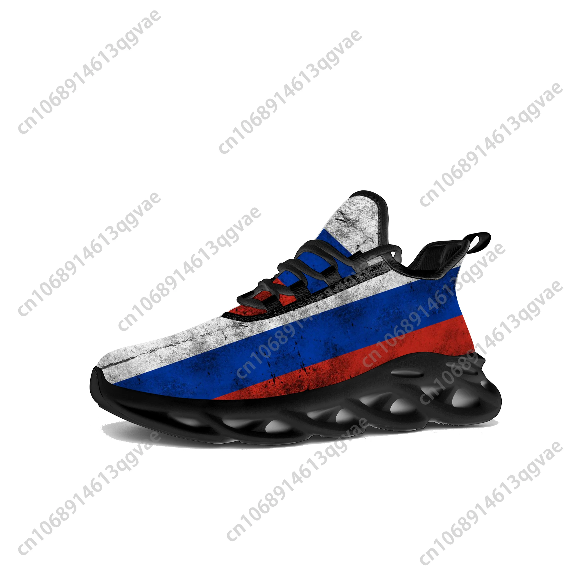 Russian Flag Flats Sneakers Mens Womens Russia Pop Sports Running High Quality Sneaker Lace Up Mesh Footwear Tailor-made Shoe