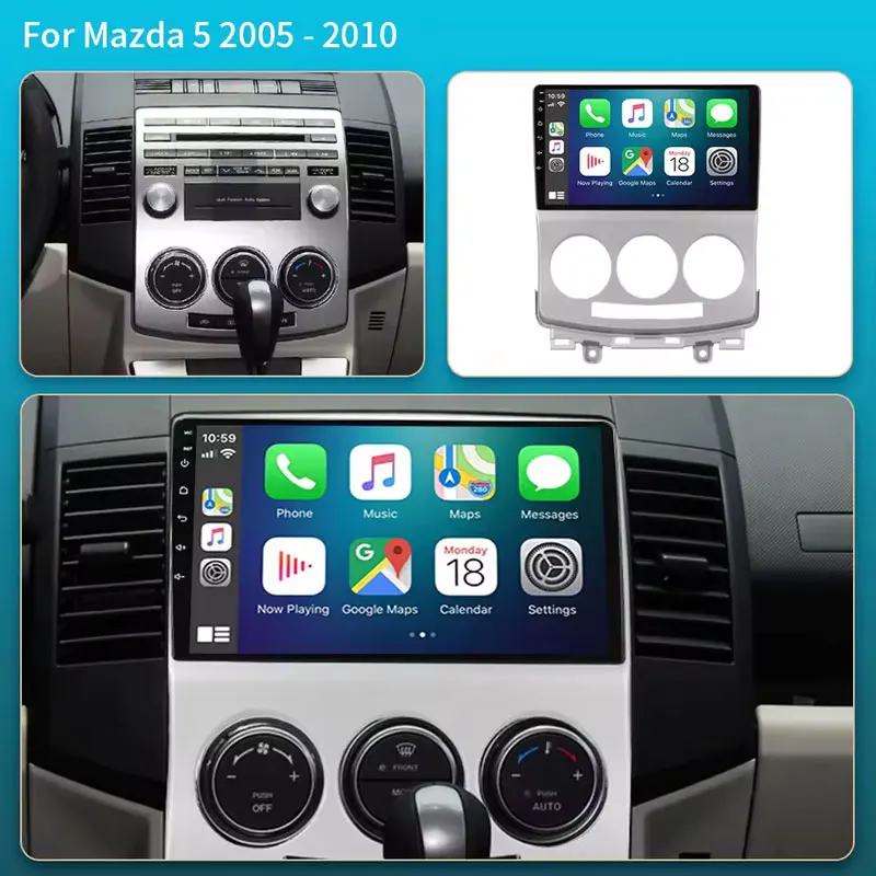 Android 15 Car radio 2 din For MAZDA 5 2005 2006 2007 2008 2009 2010 old Car Radio Multimedia Video player Navigation GPS