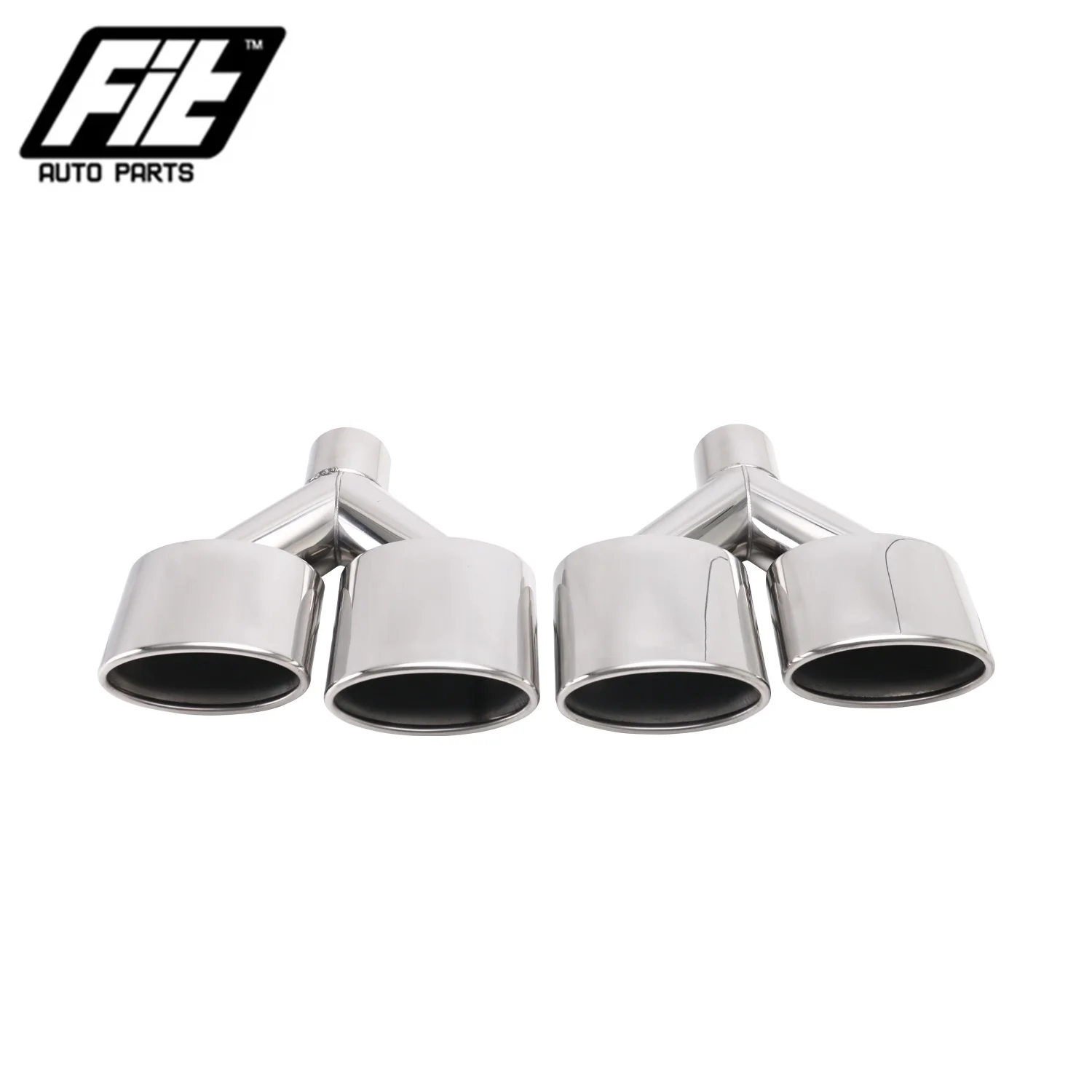 1 PCS Car Muffler Exhaust Tips Y type Oval dual exhaust tip for W204 C-class modifiy C63