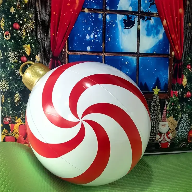 2026 نفخ بالونة عيد الميلاد الكرة العملاقة 60 سنتيمتر في الهواء الطلق حديقة بالون للزينة قلادة ل فناء عيد الميلاد ديكور الحفلات #6
