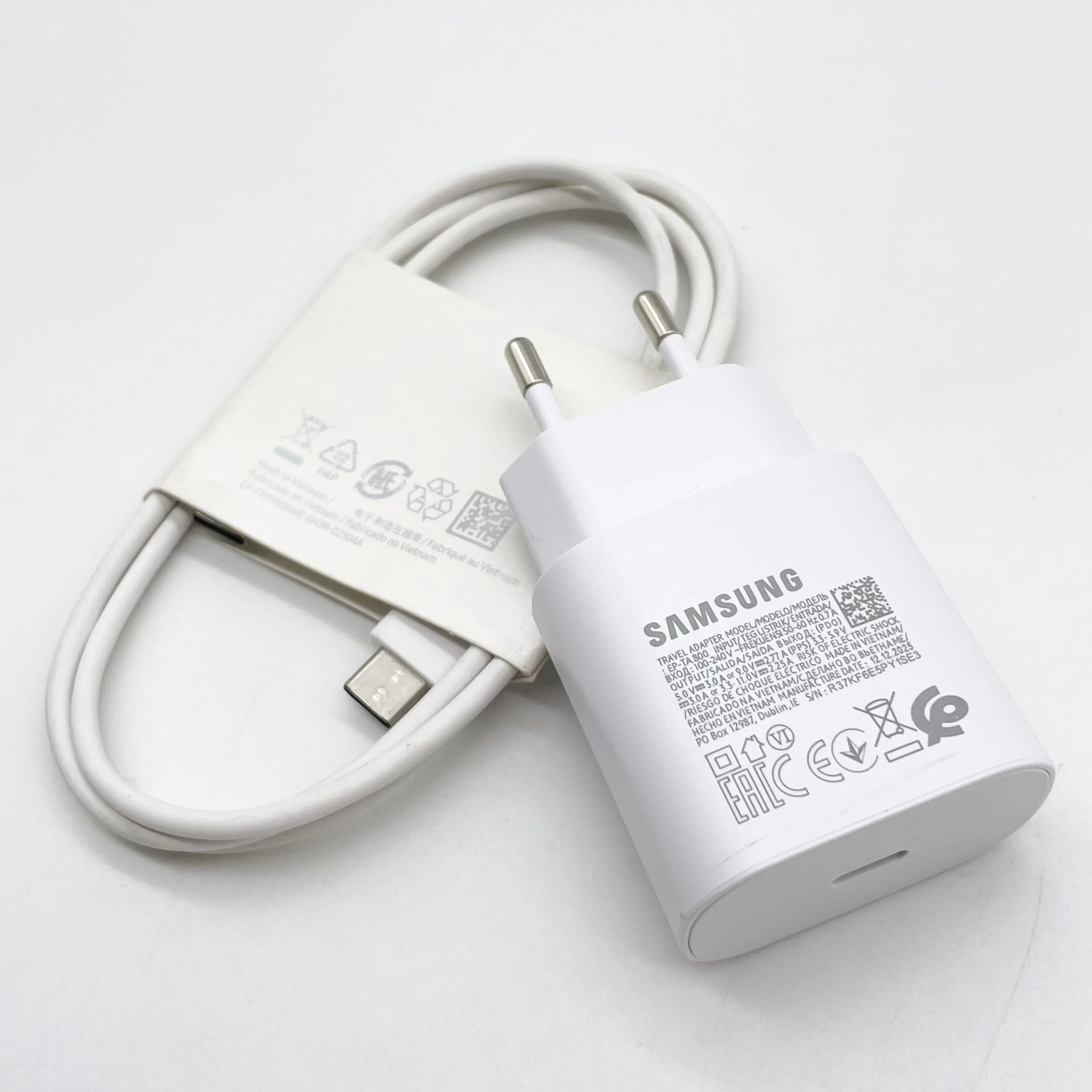 Cargador Superrápido de 25W para Samsung Galaxy Note 20 10, Cable USB-C de 3A para S9 S10 5G S20 S21 S22 Ultra W22 W23 A52 A53 A54 A55 A35