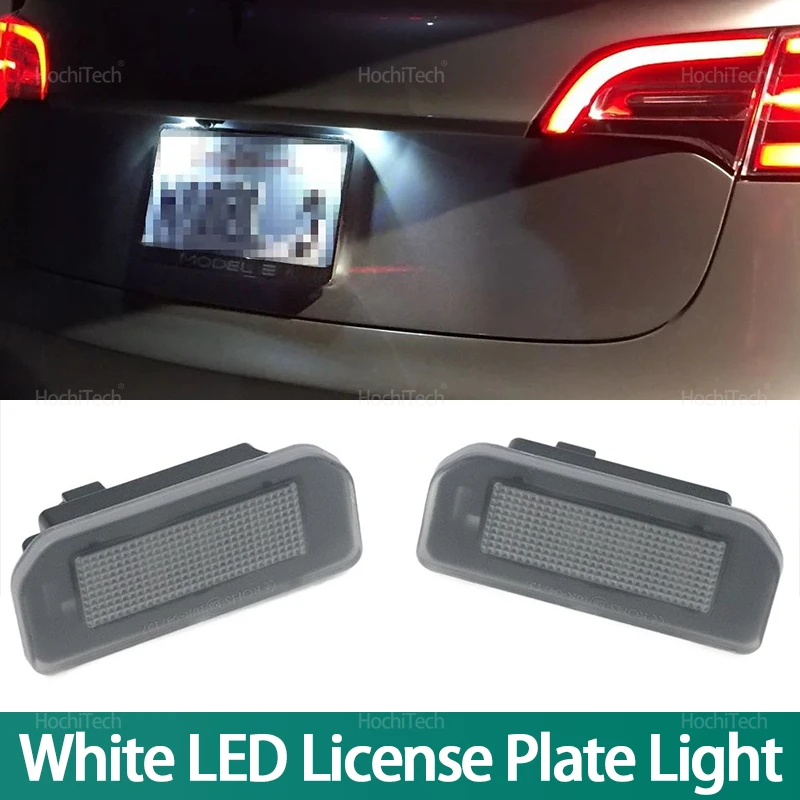 6000K White for Tesla Model 3 2017-2020 Model Y 2020 2021 2022 Accessories Canbus No Error Lamp Car LED License Plate Light