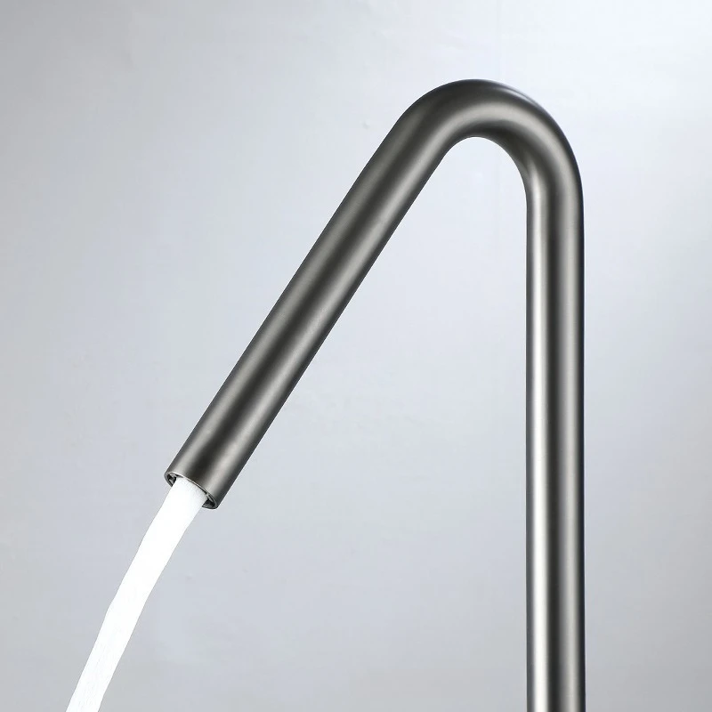 Stainless Steel Hot Cold Water Valve Bathroom Sink Pillar Basin Brushed Gold Freestanding Bathtub Faucet