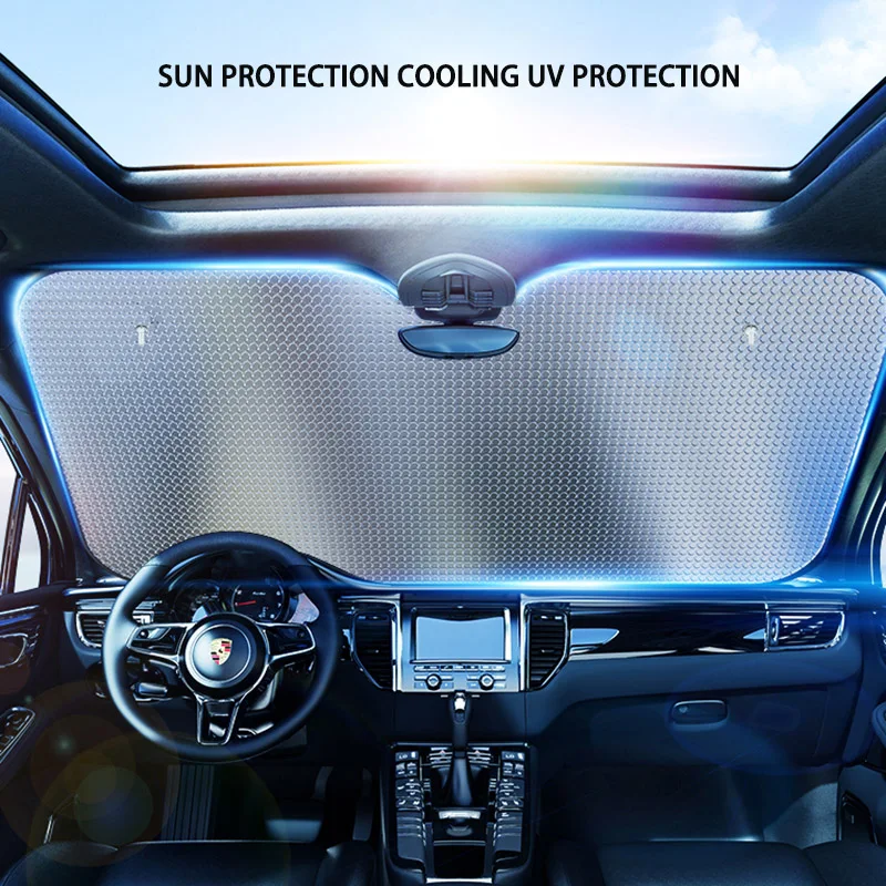 

Car Windshield Sun Shade Covers Visors Auto Front Window Sunscreen UV Protection Heat Insulation Parasol Accessories Curtain