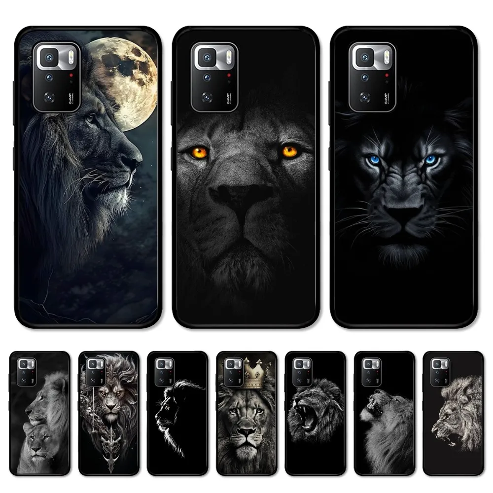 

Lion Wild Animals Luxury Phone Case For Redmi Note 4 X 5 A 6 7 8 T 9 9S 10 11 11S 11Epro Poco M3 Pro