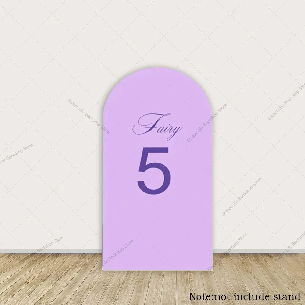 Roxo fada flor casa arco pano de fundo capa princesa menina 5th festa de aniversário arco fundo capa