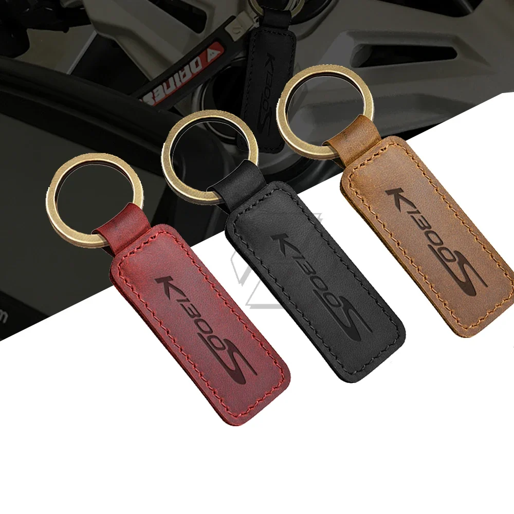 Motorcycle Cowhide Keychain Key Ring Case decoration for BMW Motorrad K1300S K1300 S Models