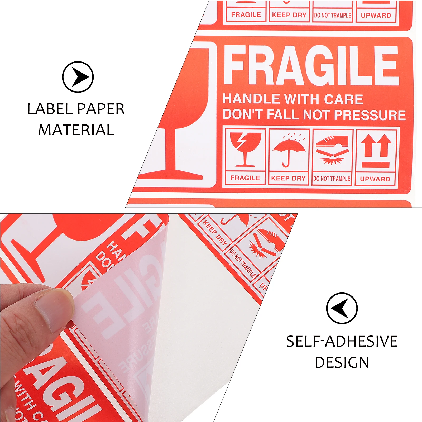 

Fragile Label Handling Labels Sticker Care Packing Handle with Stickers Shipping Warning