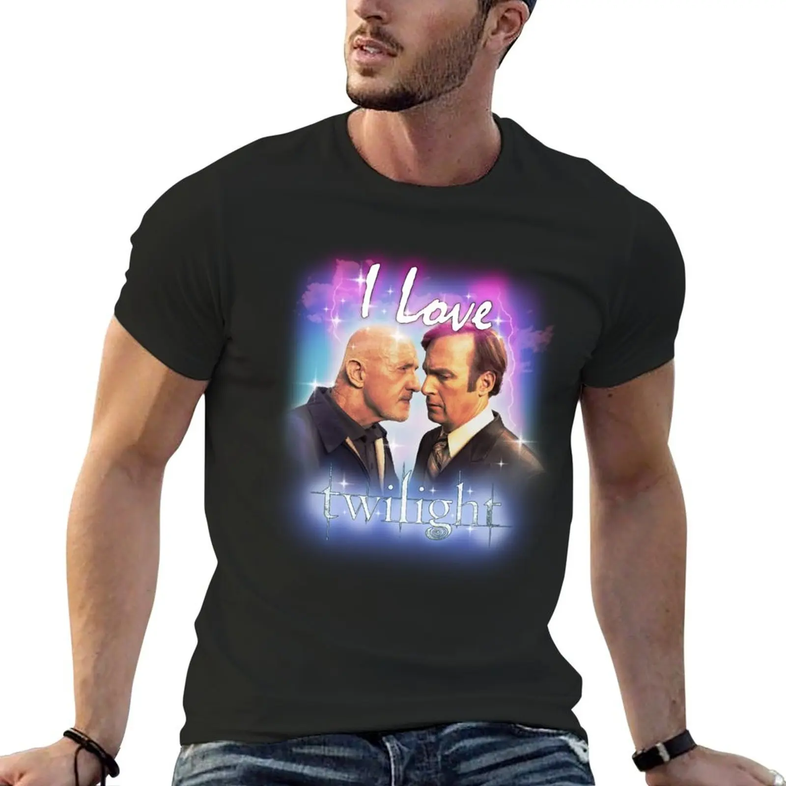 Saul Goodman and Mike Ehrmantraut I love Twilight T-Shirt boys animal print quick-drying t shirts for men