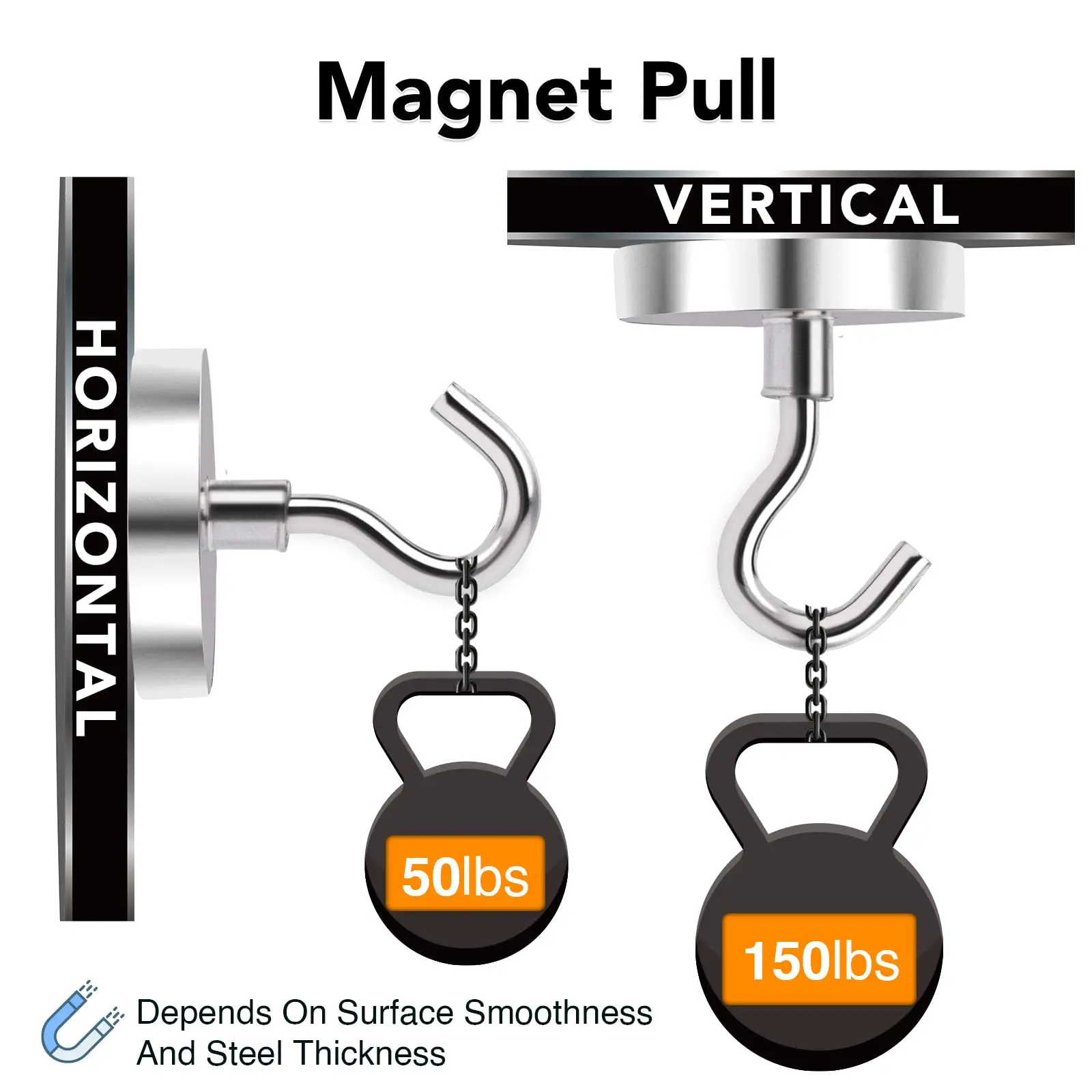 Magnet haken Hoch leistungs 16-75mm superstarke Magnet haken für Kreuzfahrt artikel Neodym-Erd magnete mit Haken zum Aufhängen