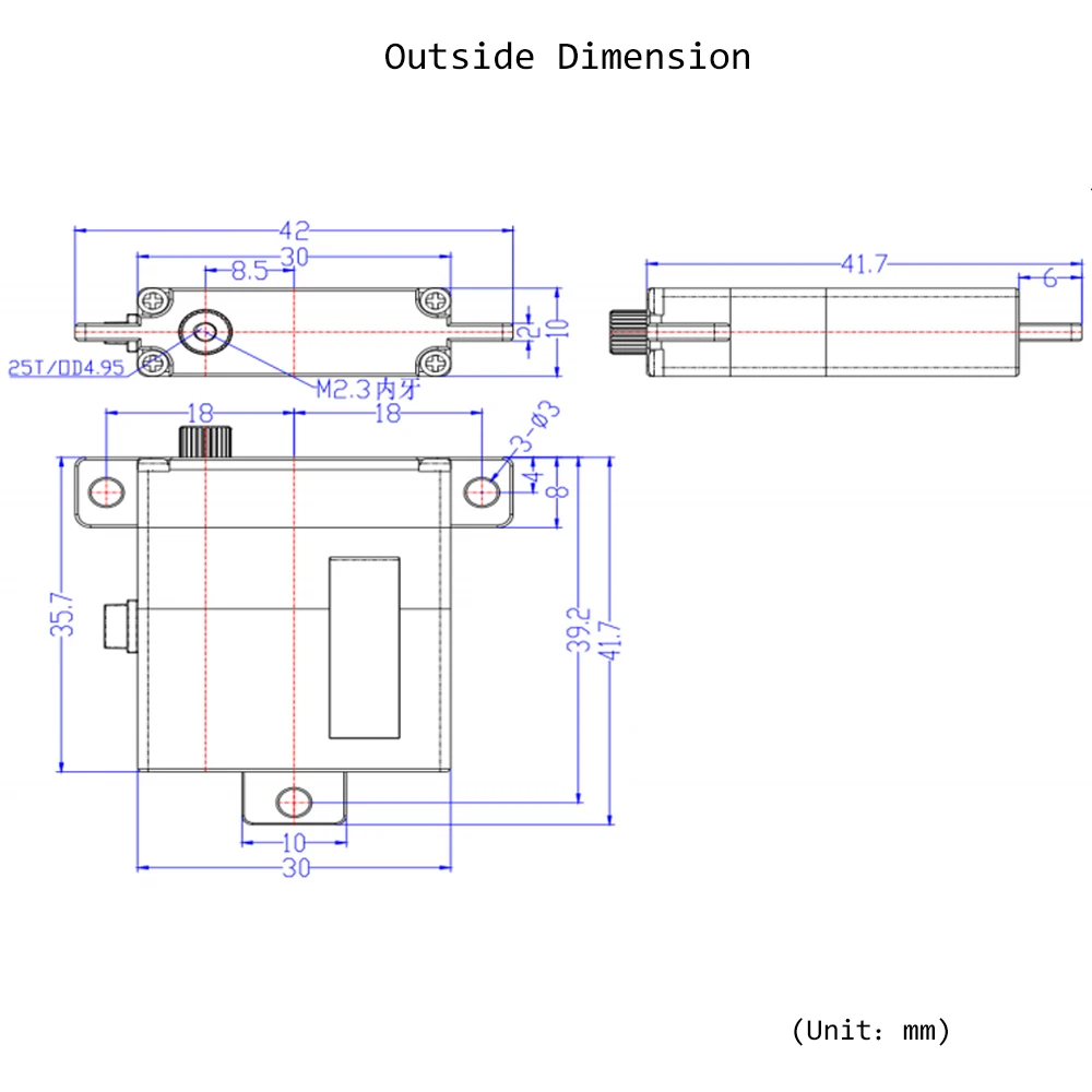 Feetech FT3325M 6V 7kg Flügel Digital Ganzkörper Stahl Micro Servo Motor Metall Getriebe RC Drone Segelflugzeug Kleine mini Servo Für Hubschrauber
