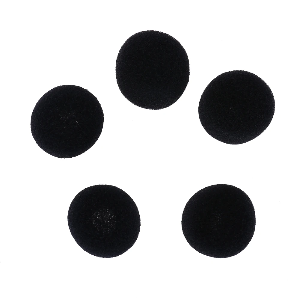 Cubierta de cabeza de micrófono de esponja elástica suave, 5 uds., para micrófono de cuello de auriculares