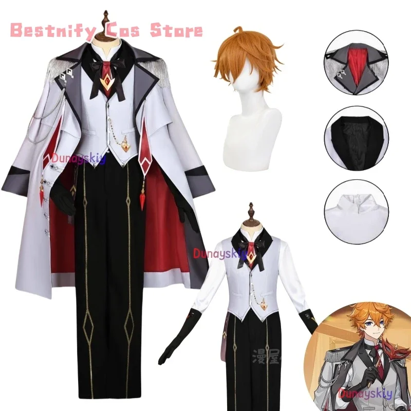 

CosplayGame Genshin Impact Tartaglia Cosplay Costume Uniform Wig New Skin Uniform Halloween Party Convention Outfits 코스프레 의상