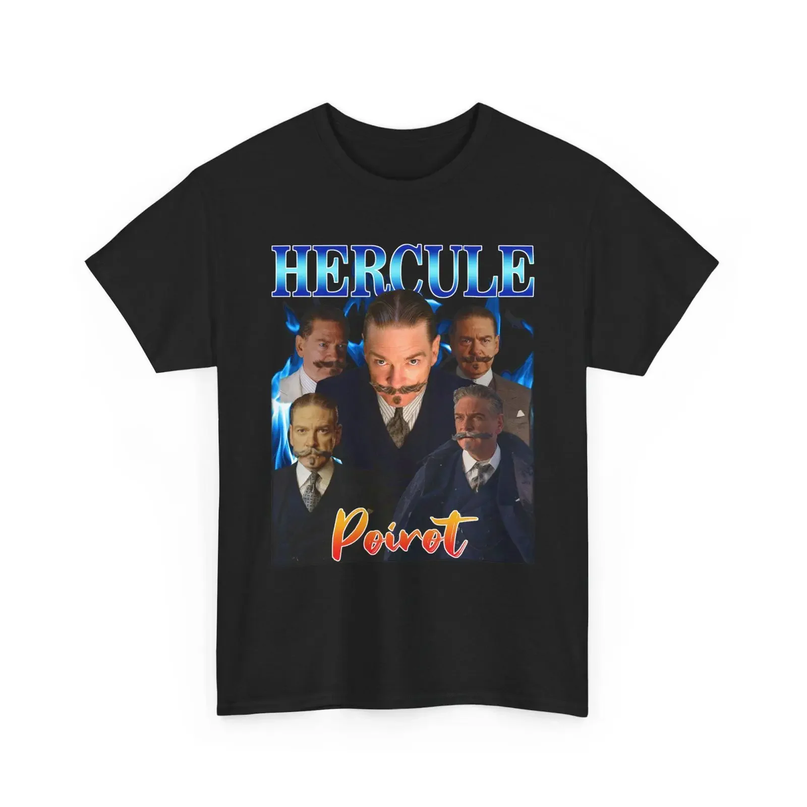 Hercule Poirot vintage bootleg tee sweaT T Shirt vintage Washed Slightly Unisex Stylish streetwear Stretched Comfortable Soft