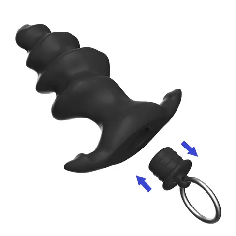 Soft Speculum Silicone Hollow Anal Plug,Stretchy Open Spiral Buttplug Comfortable Dilator for Anal Trainer Stretching Enema Play