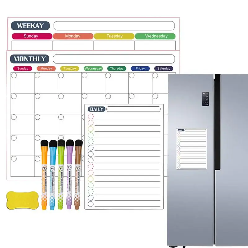 Weekly Magnetic Calendar For Fridge Weekly Planner Dry Erase Board Planning Boards Fridge To Do List Magnetic Calendar Board