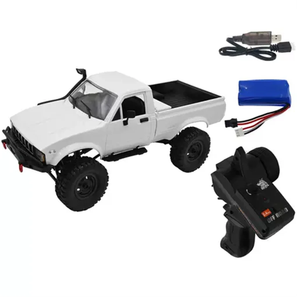 

1/16 WPL C24 Full Scale RC Car 2.4G 4WD Rock Crawler Electric Buggy Climbing Truck LED Light On-road 1/16 For Kids Gifts Toys