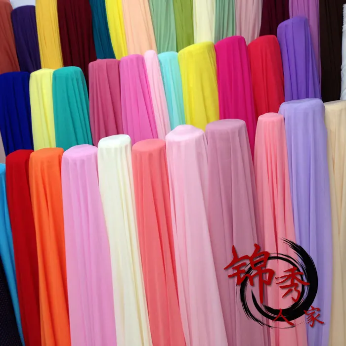 

100x150cm 100D Chiffon Fabric Yarn By The Meter for Skirts Stage Costumes Background Decoration Fabrics Craft DIY Sewing