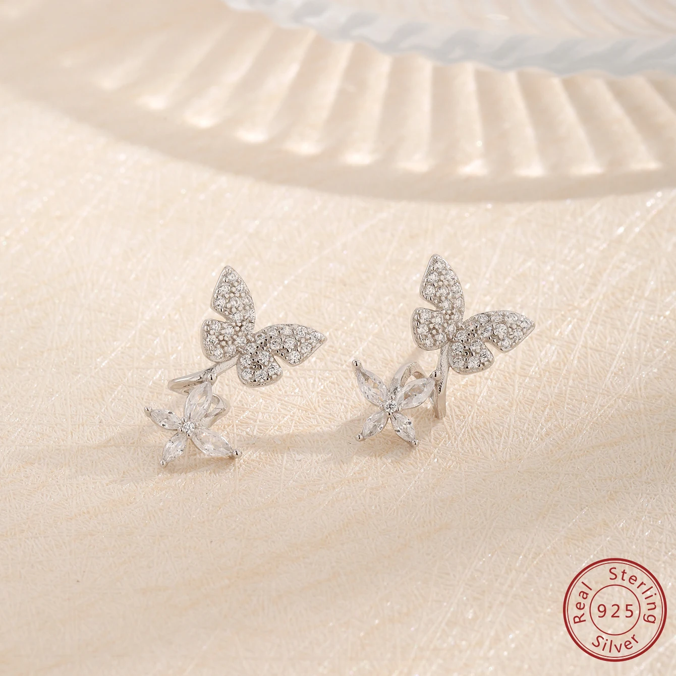 2024 Original Design Luxury Charm 100% 925 sterling silver butterfly zircon earrings woman high-end Jewelry Valentine's Day Gift