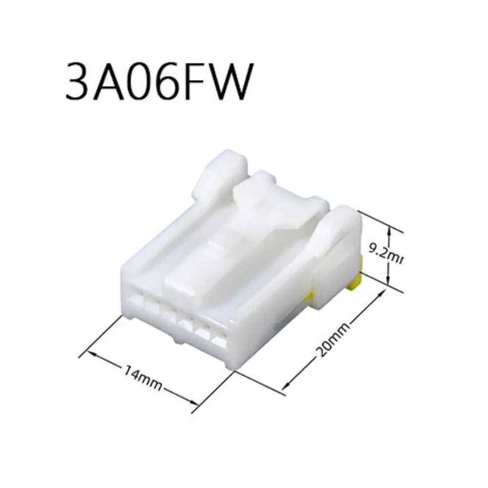 500PCS  3A06FW 3A06MW automotive Waterproof female male wire connector terminal plug 6 pin socet seal