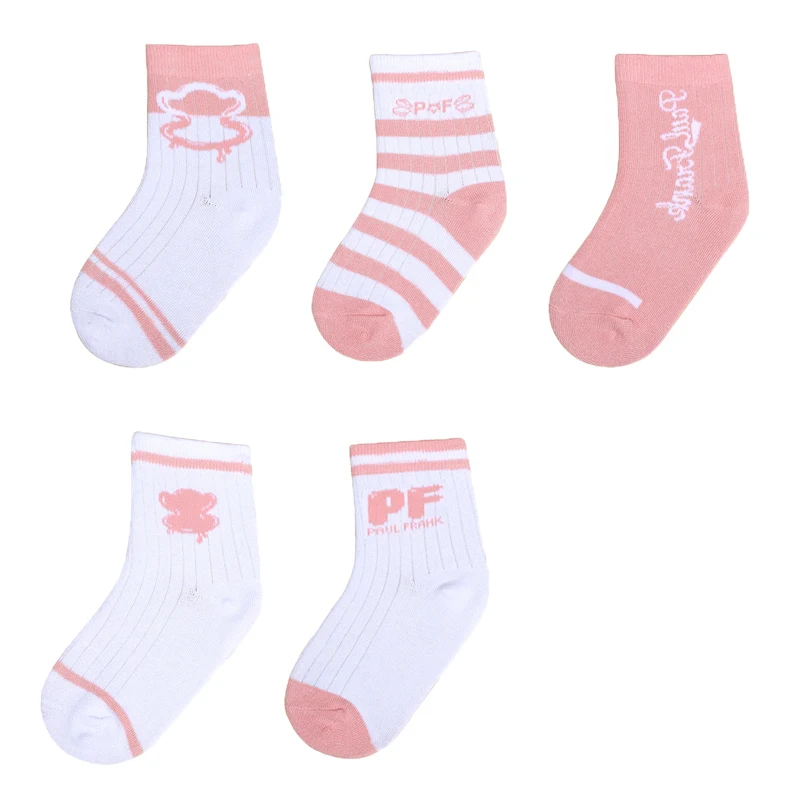 

2026 5 Pairs Girls Thick Socks Cute Cartoon Bunny Children Socks Winter Warmth Purple Mid Tube Socks Autumn Winter Student Sock