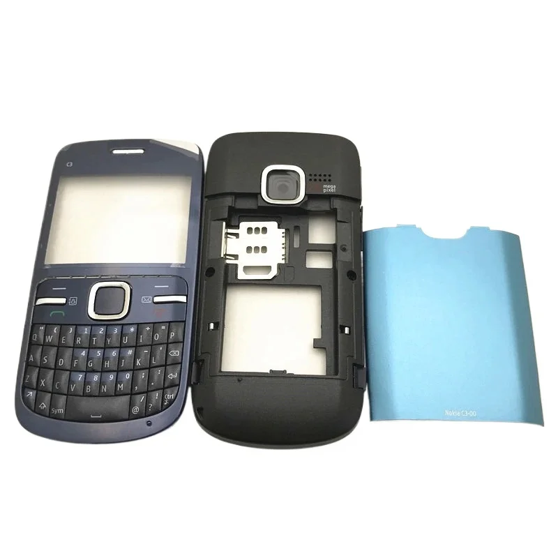 Full Complete Mobile Phone Housing Cover Case +English and Arabic Keypad for Nokia C3 C3-00